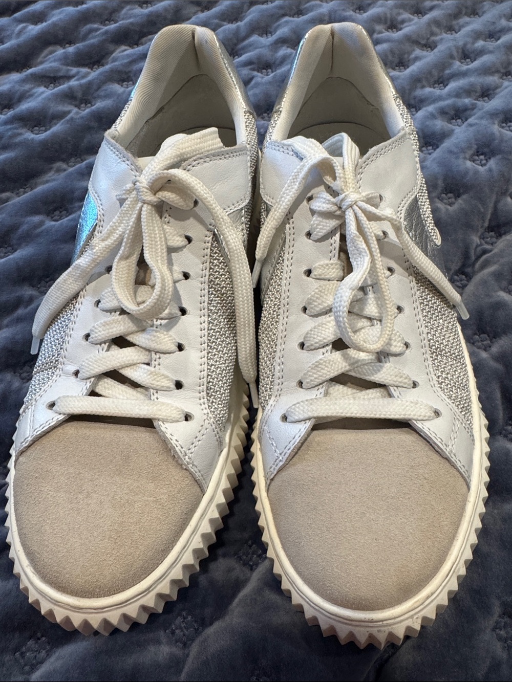 Voile Blanche LIPARI White and Silver Women's Sneakers Size 39